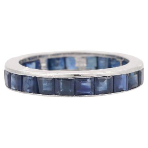 For Sale:  Everyday Ring Blue Sapphire Birthstone Eternity Ring For Her, Bridesmaid Gifts