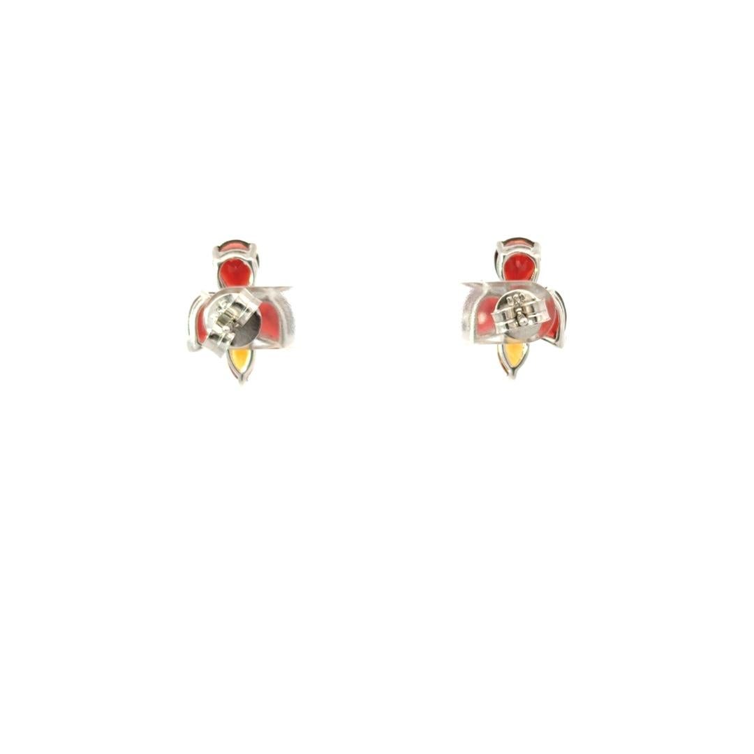 Everyday Tiny Multi Gemstone Stud Earring Made in Sterling Silver Gift for Girls For Sale 5