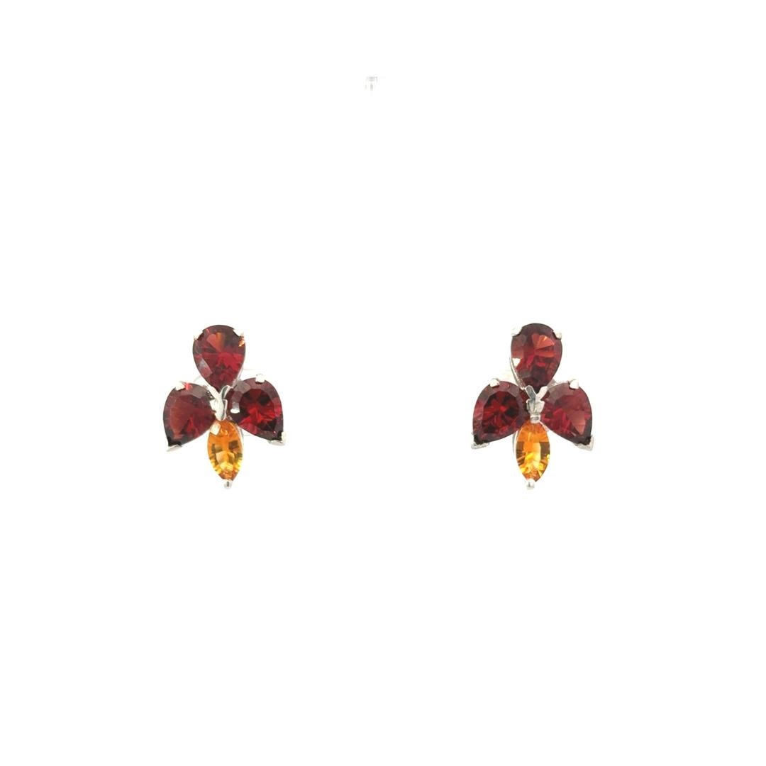Everyday Tiny Multi Gemstone Stud Earring Made in Sterling Silver Gift for Girls For Sale 3