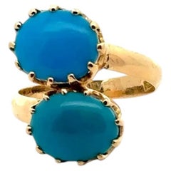 Everyday Turquoise Ring 18K Gold For Her