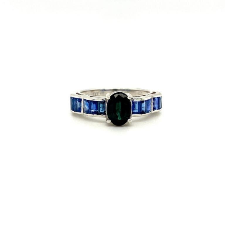 For Sale:  Everyday 3.20 Carat Natural Blue Sapphire Unisex Ring in 925 Silver Jewelry 8