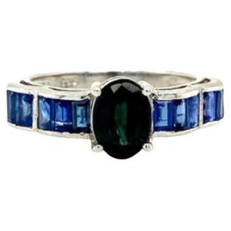 For Sale:  Everyday 3.20 Carat Natural Blue Sapphire Unisex Ring in 925 Silver Jewelry