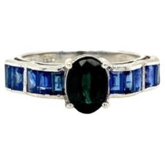 Jeden Tag 3,20 Karat natürlicher blauer Saphir Ring in 925 Silberschmuck für Mutter