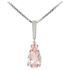 Everydays Morganite Pendant and 18k White Gold (P13444n)