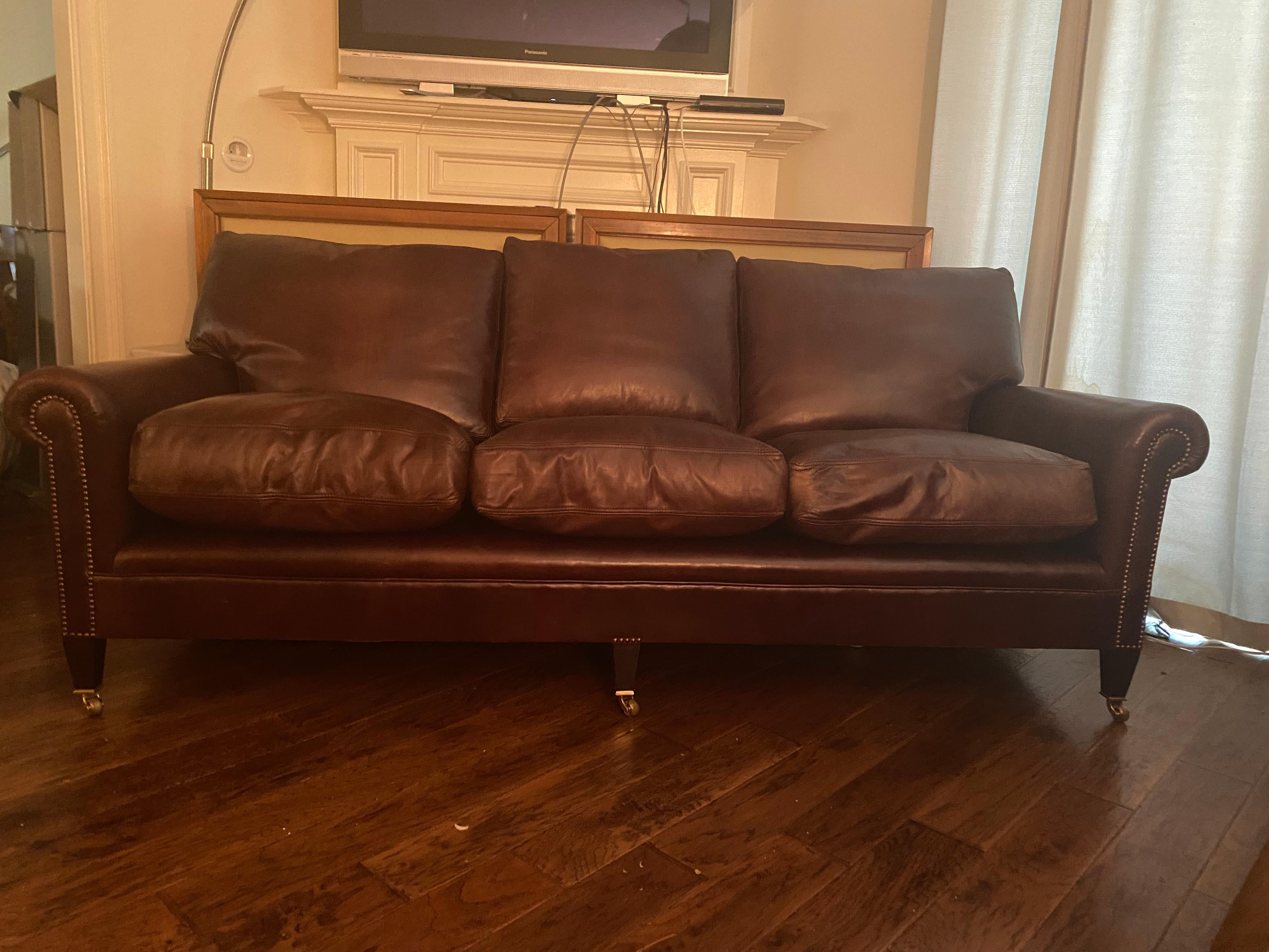 Everyone's Favorite Big Leather George Smith Club Chair 4