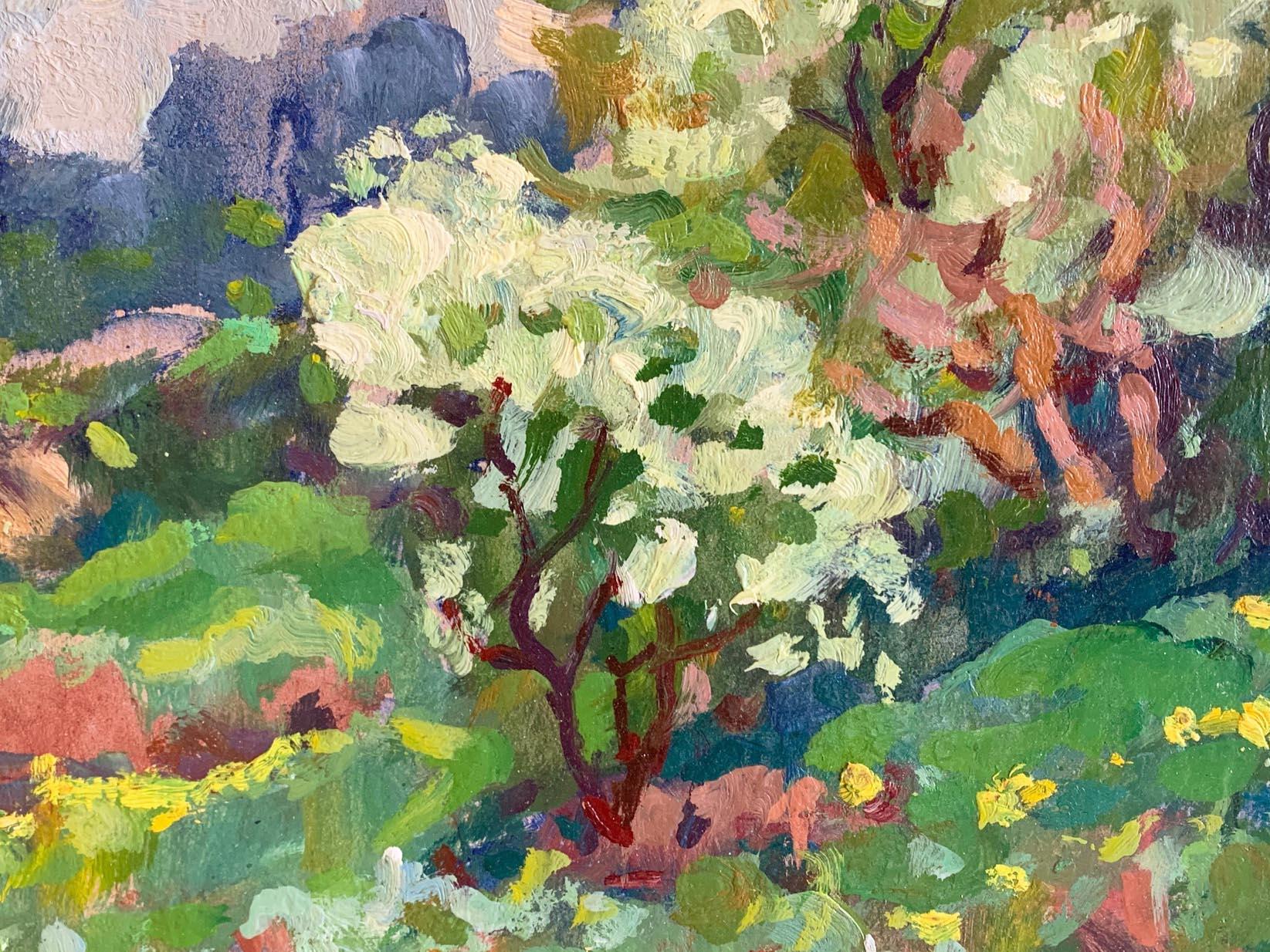 Blossomines de pomme - Impressionnisme Painting par Evgeni Chuikov