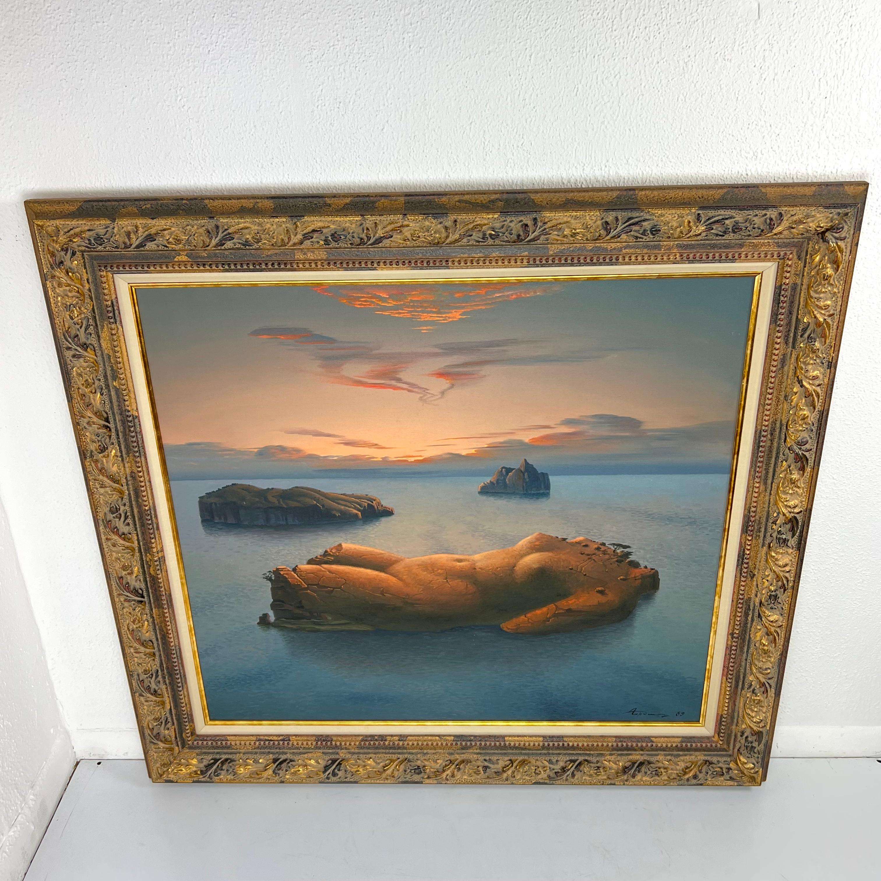 Late 20th Century Evgeni Gordiets Surrealist Oil Painting For Sale