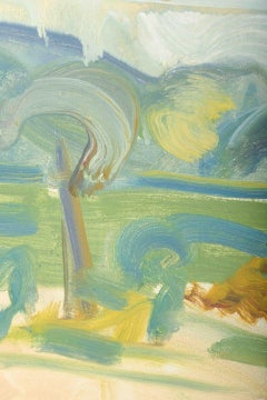 Evgenij Klenø, Danish artist. Park scene. Oil on canvas. Mid-20th C.