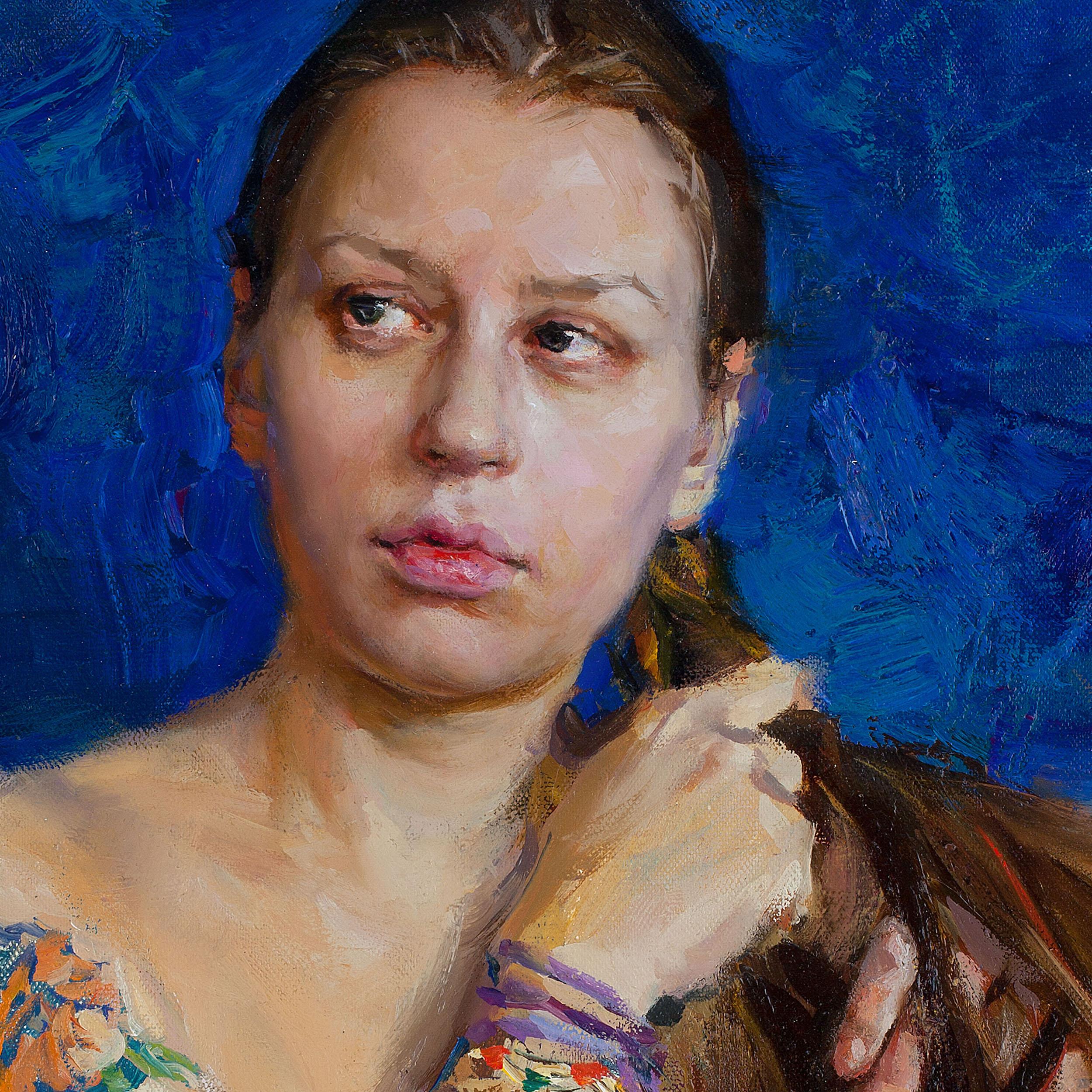 Girl with the Chimera Tattoo - Painting by Evgeniy Monahov