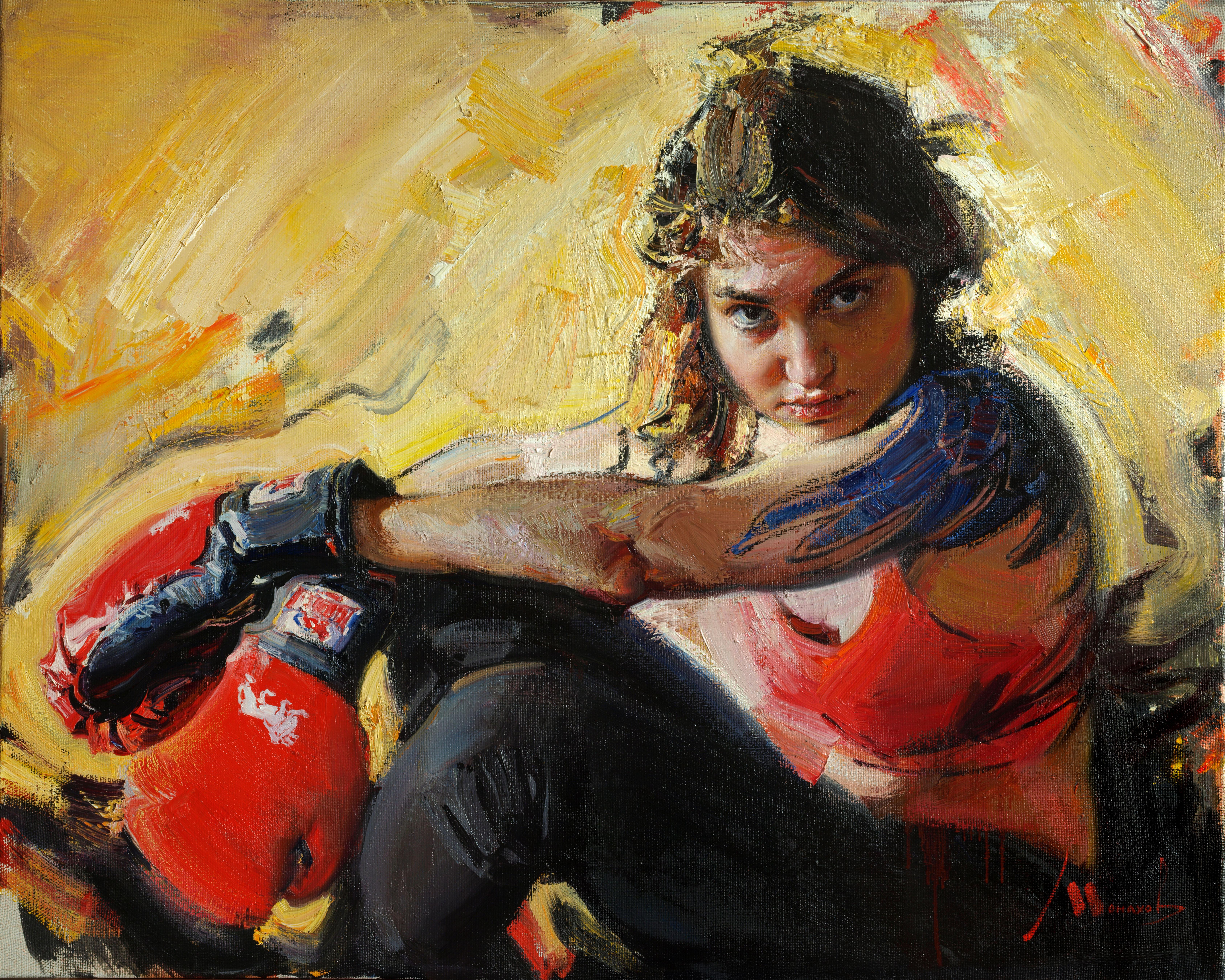 Evgeniy Monahov Figurative Painting - I always wanted to be a meek girl