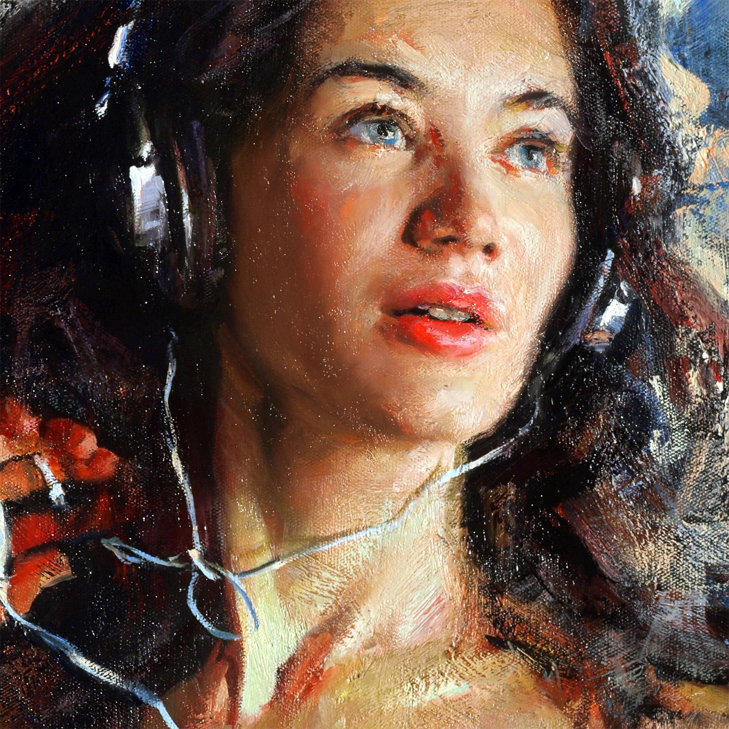 Music in my mind. Singing - Impressionist Painting by Evgeniy Monahov