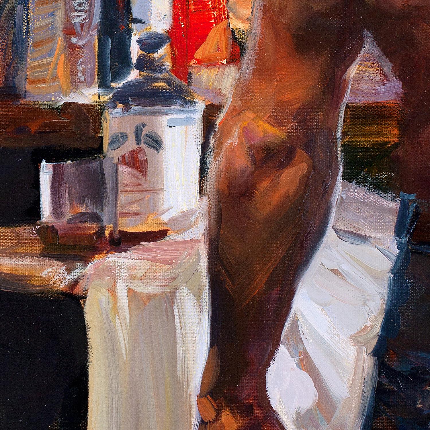 The man - Realist Painting by Evgeniy Monahov