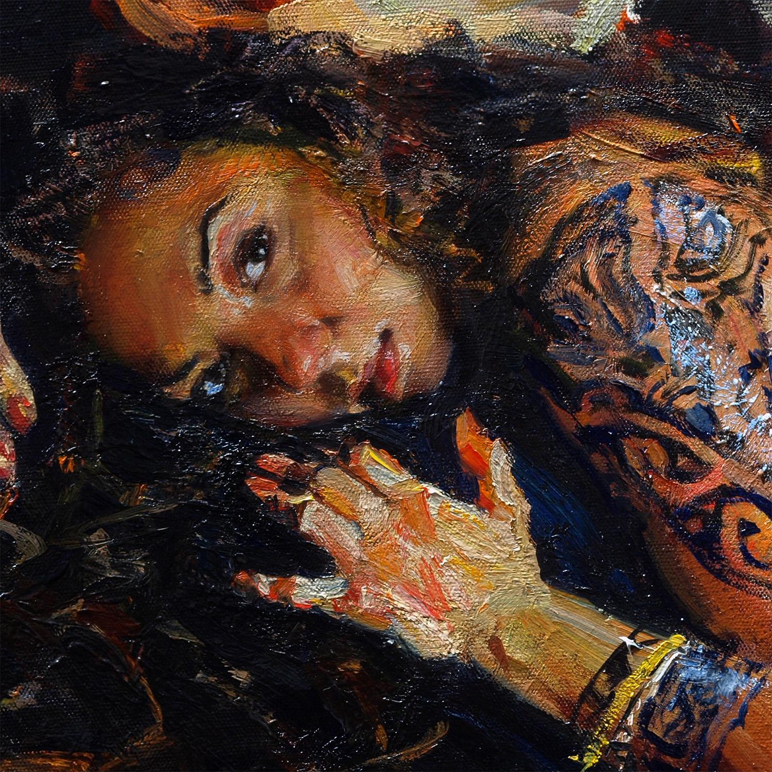 Lobos jóvenes - Painting Realista de Evgeniy Monahov