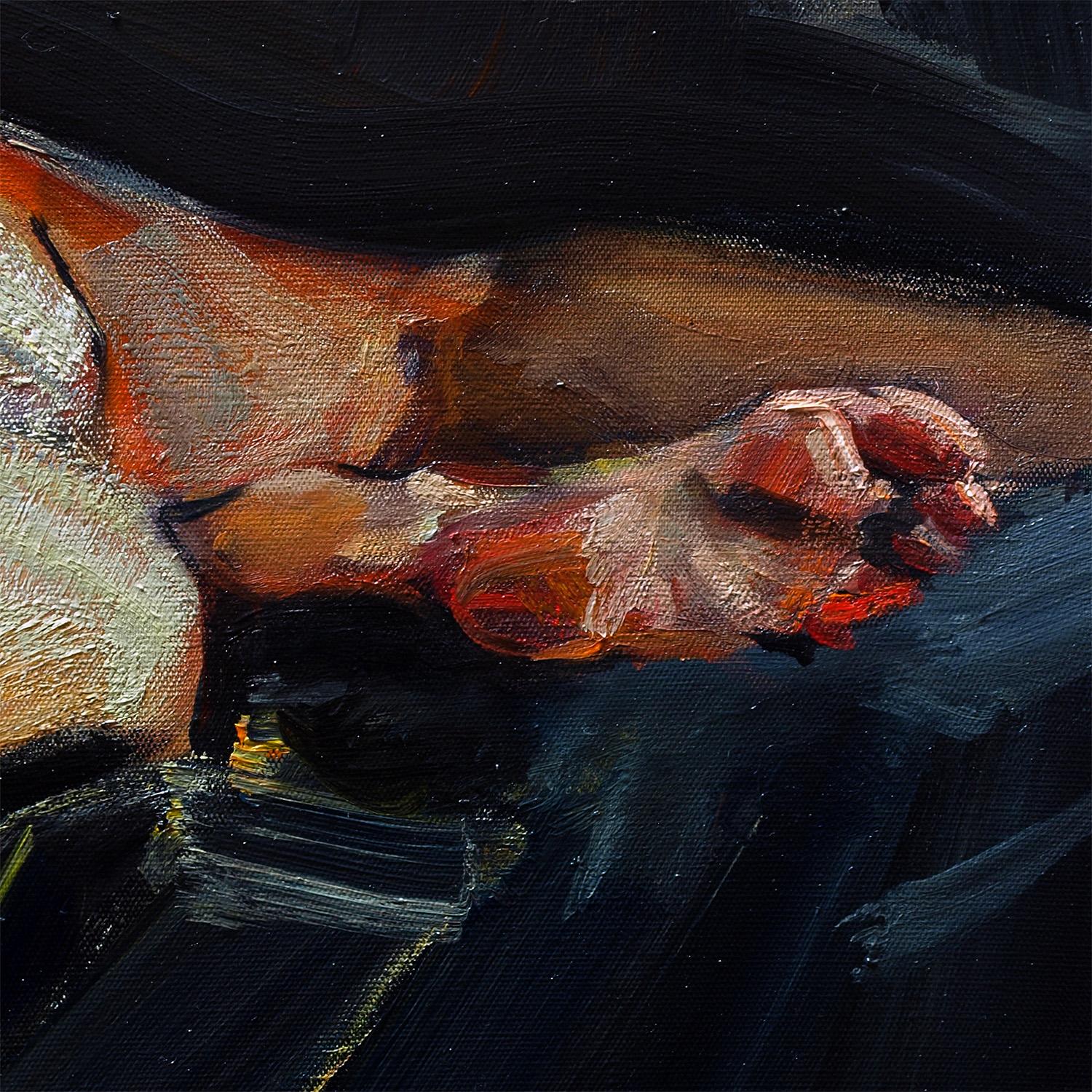 Lobos jóvenes - Figurative Painting Negro de Evgeniy Monahov