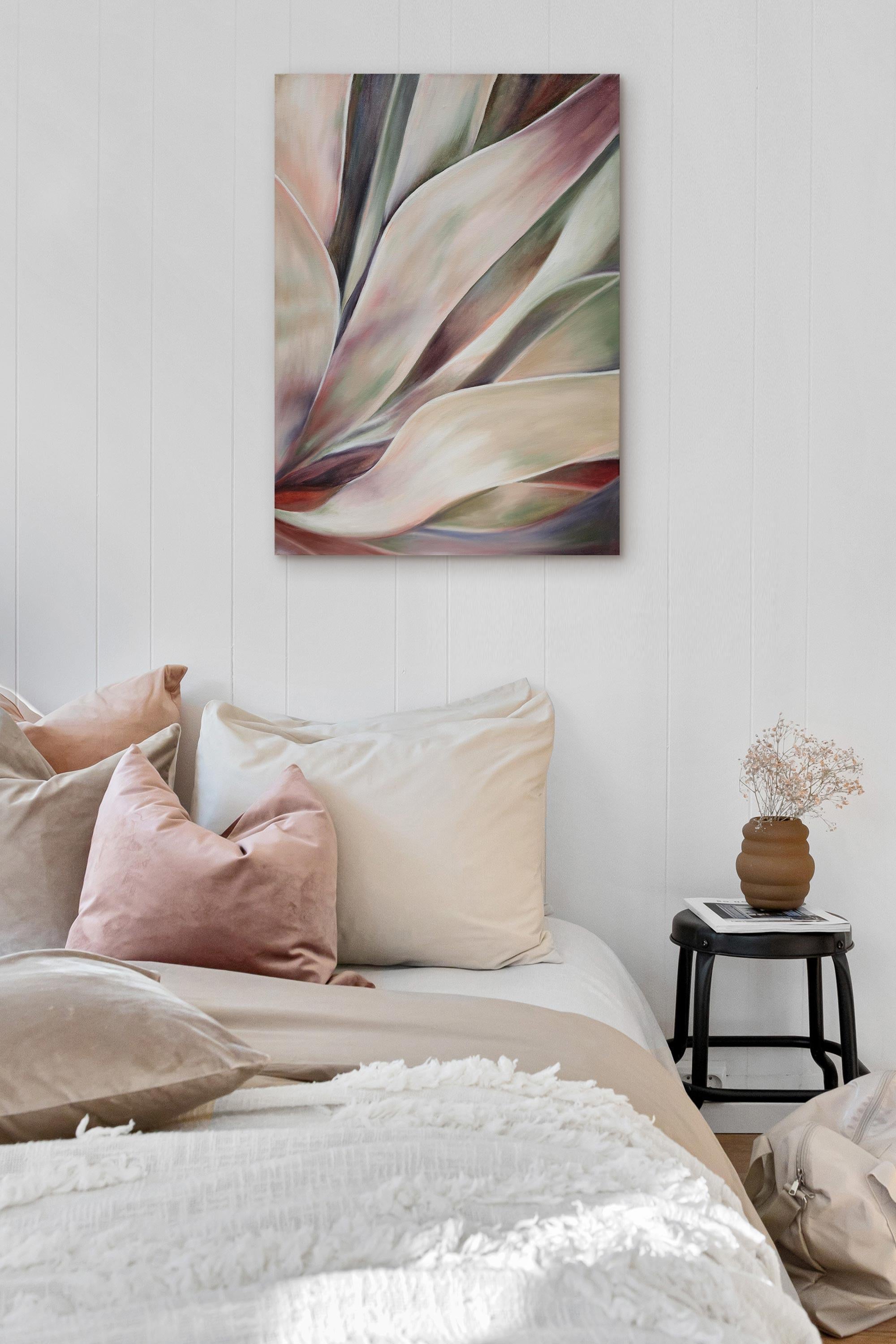 Organics 9. Original oil painting by EVGENIYA BOVA - Gray Interior Painting by Evgeniya Bova
