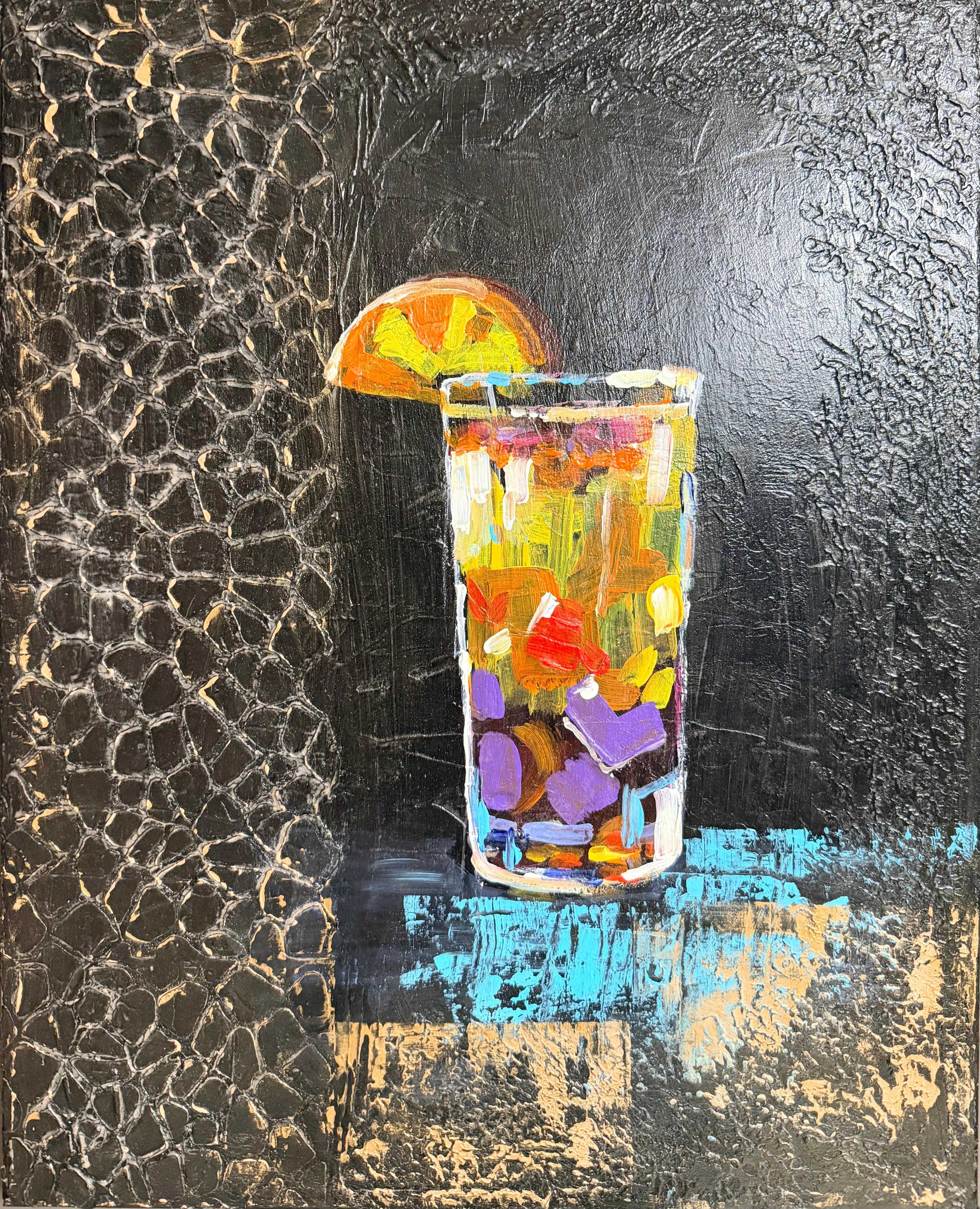"Cocktail with ice."