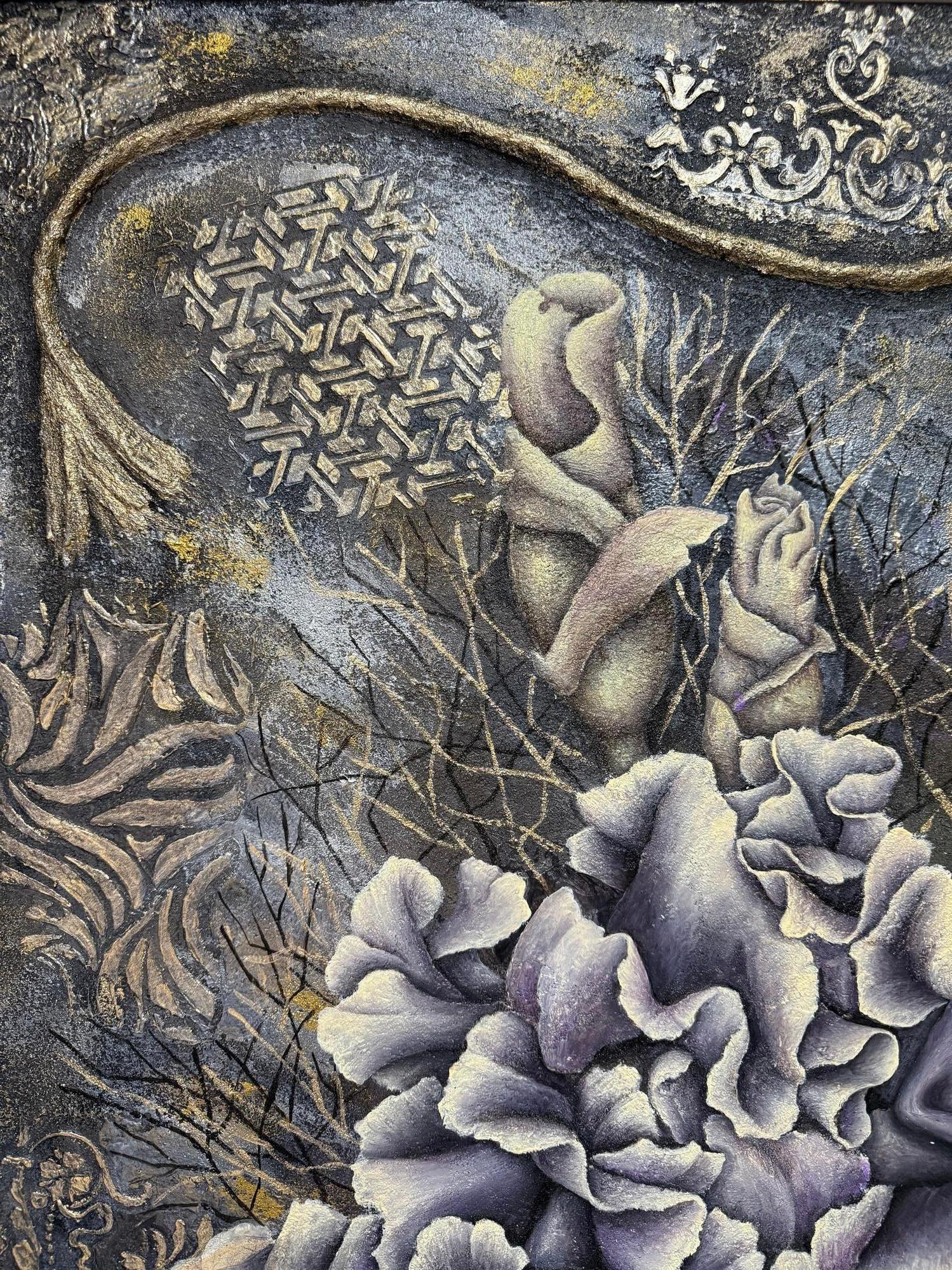 Golden Lace - Painting by Evgeniya Brits