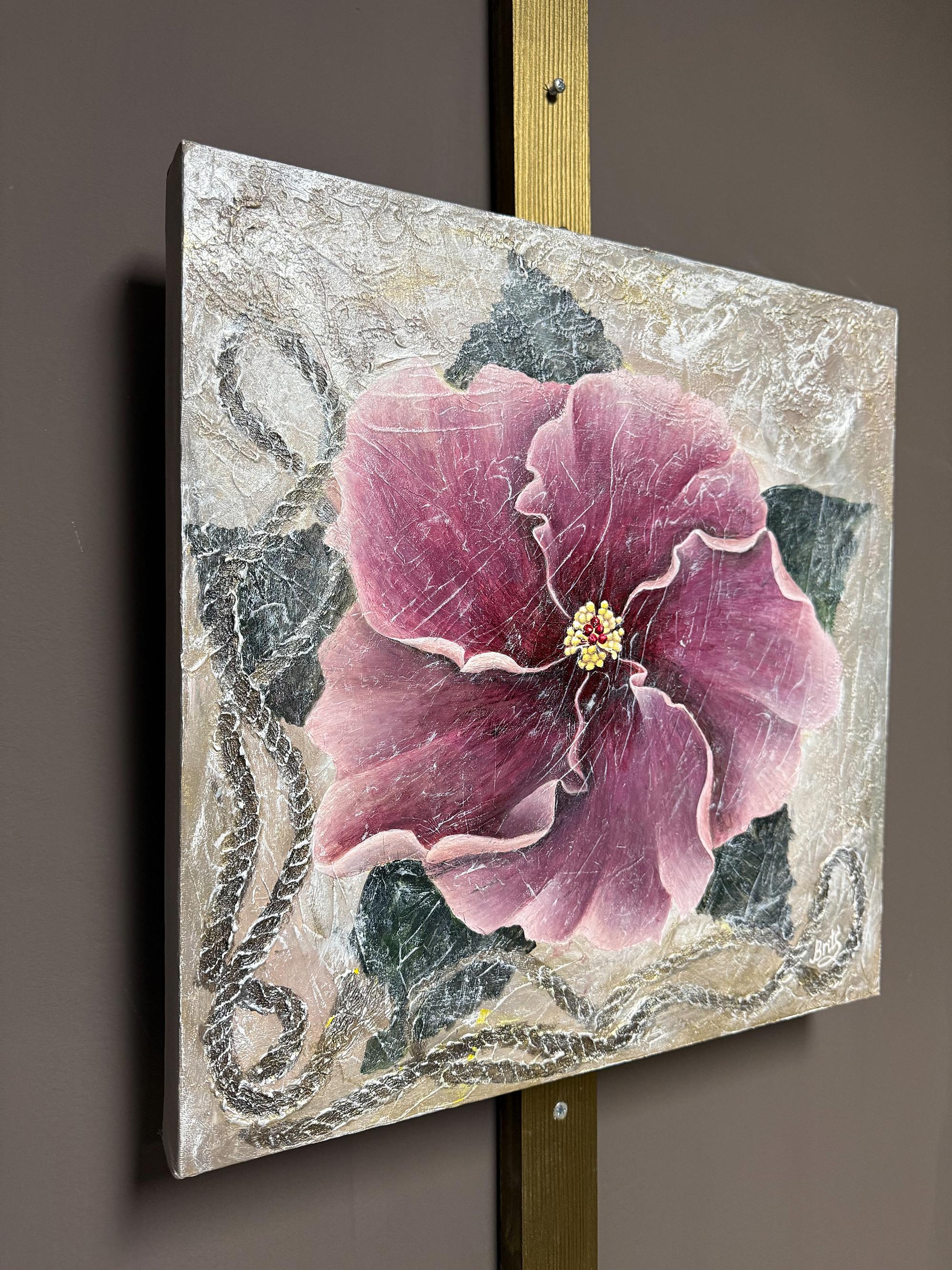 Hibisco 2 - Painting Impressionismo astratto di Evgeniya Brits
