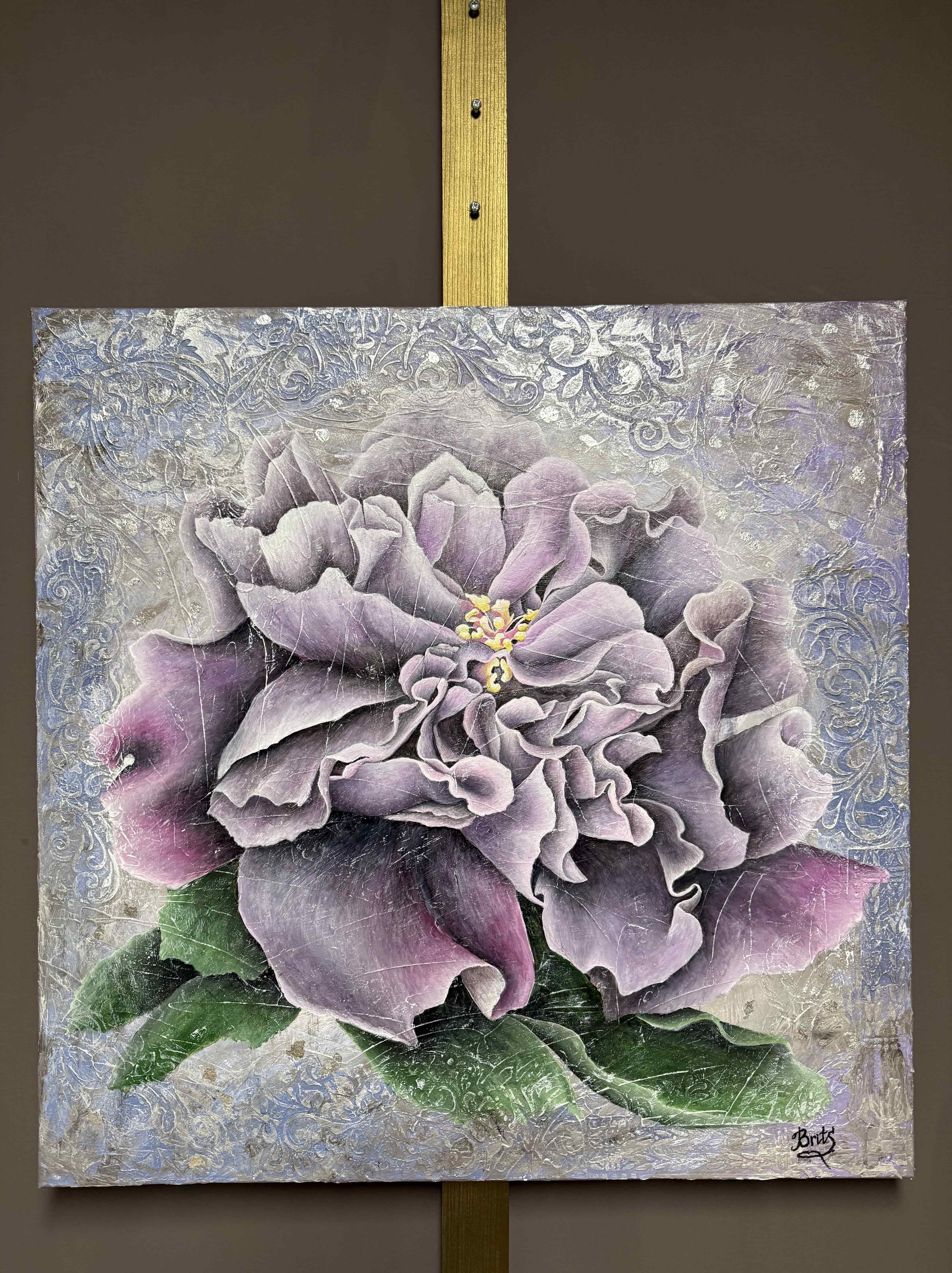 Hibiscus – Painting von Evgeniya Brits