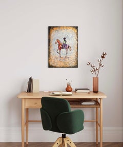 "Horsewoman with a spear."