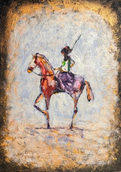 "Horsewoman with a spear."