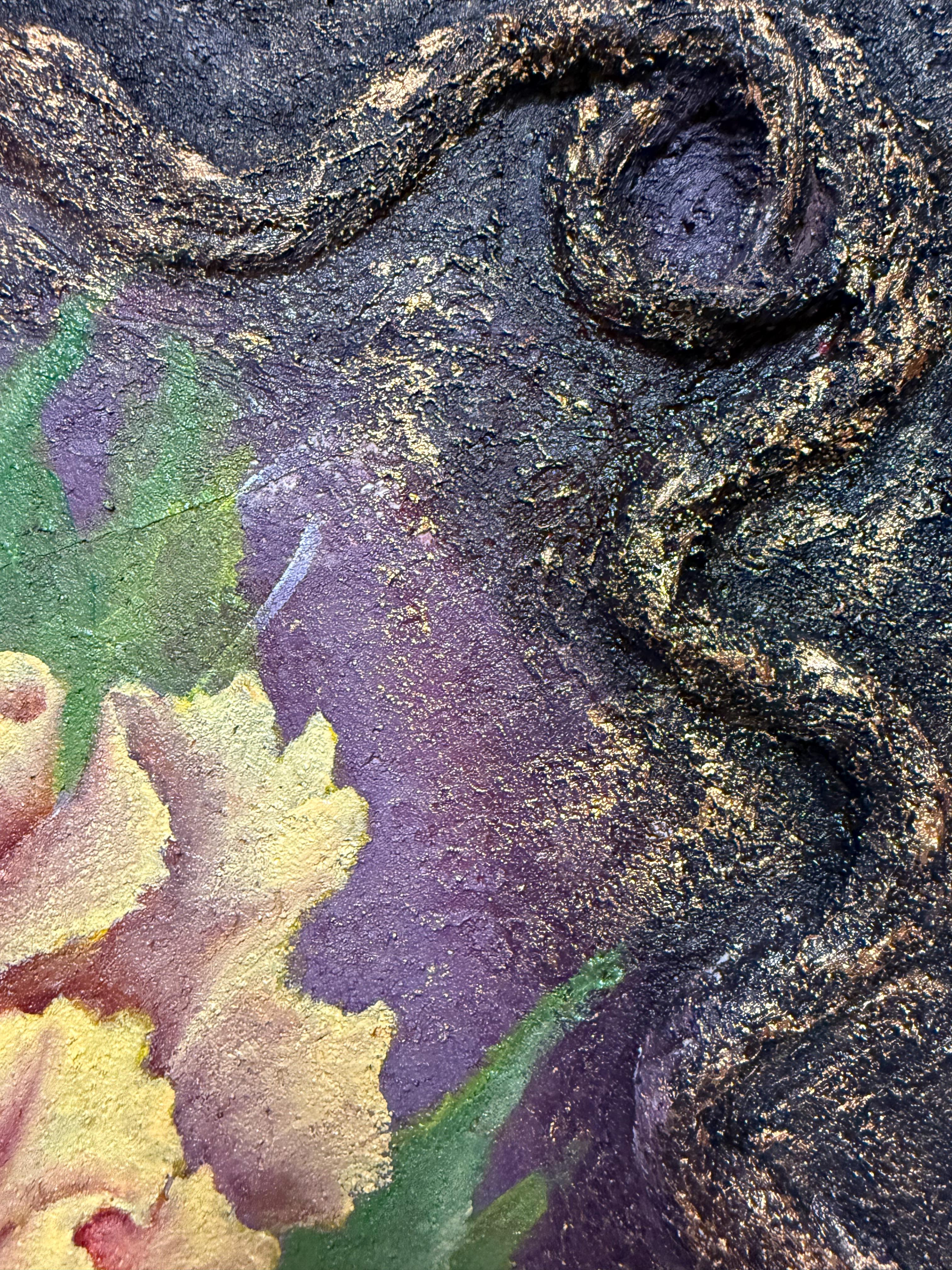 Iris 1 - Painting Impressionismo astratto di Evgeniya Brits