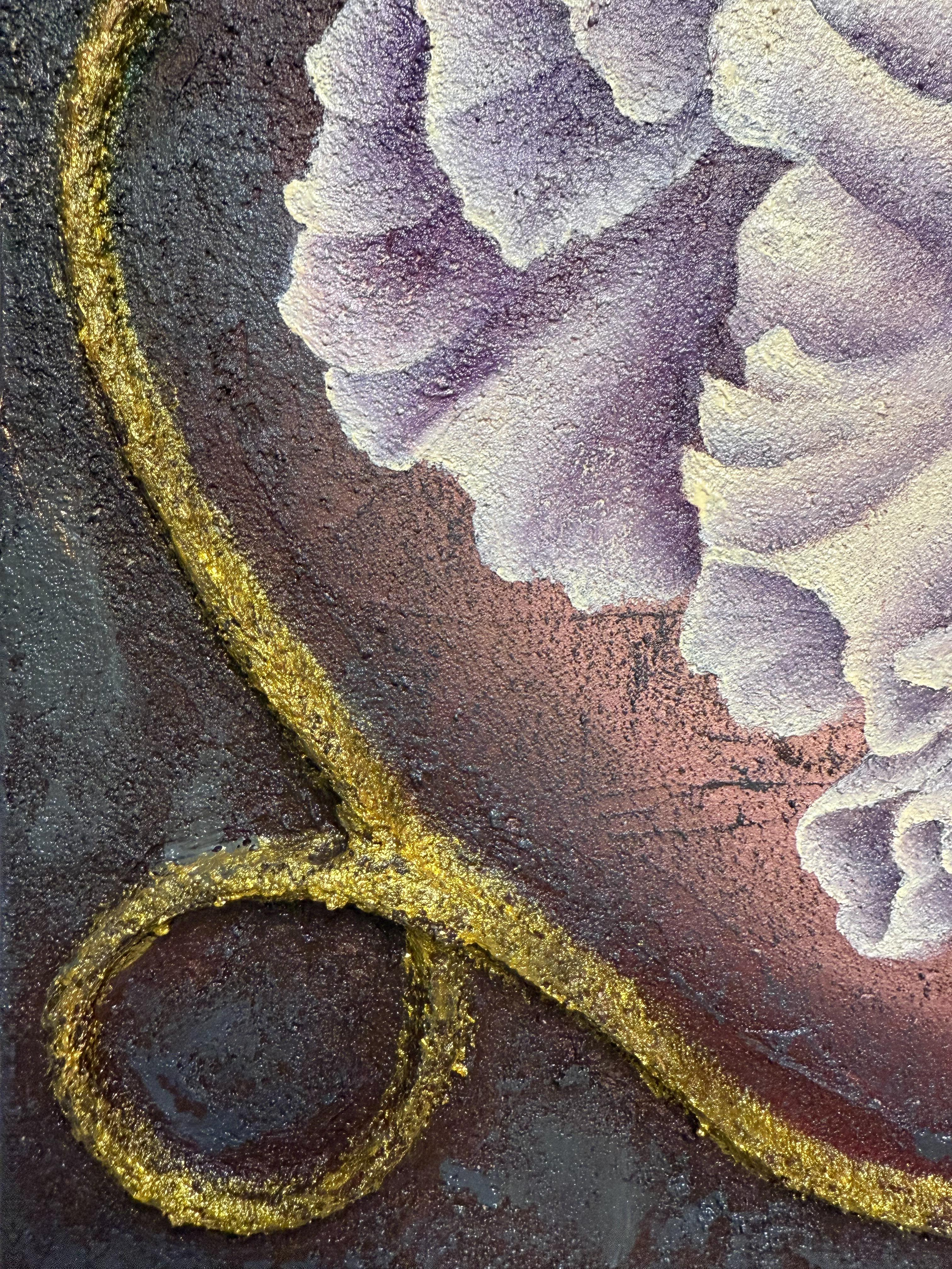 Iris 2 - Abstract Painting Grigio di Evgeniya Brits