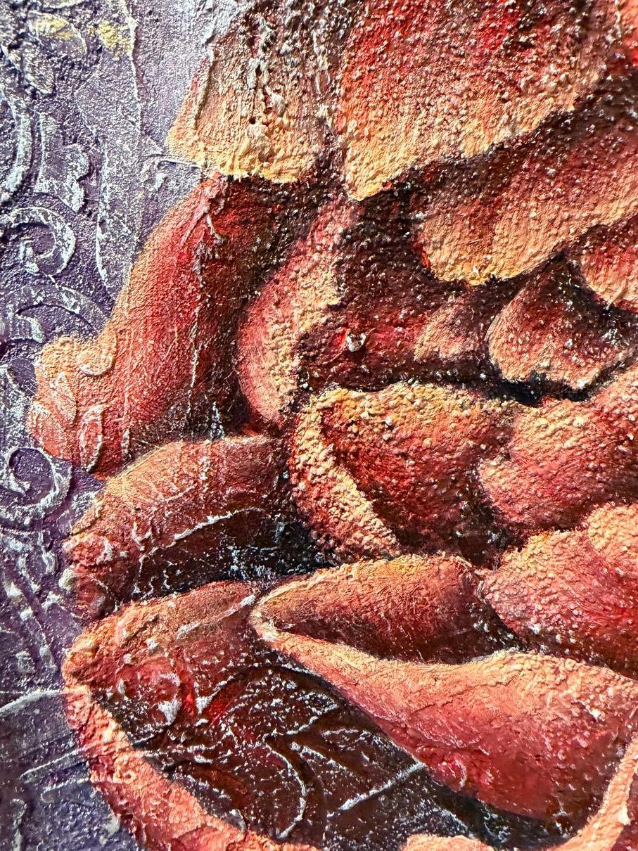 Peonies of Time - Painting by Evgeniya Brits