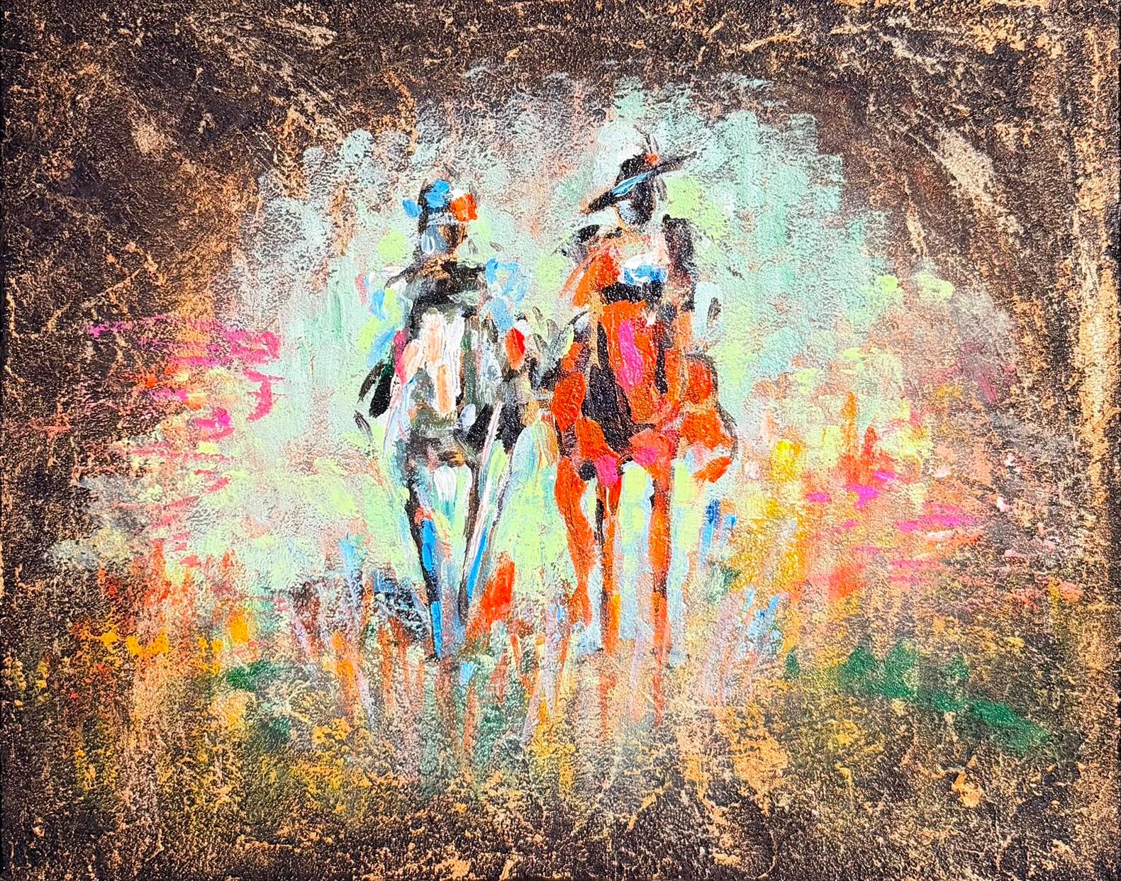 Abstract Painting di Evgeniya Brits - "Conversazione tranquilla."