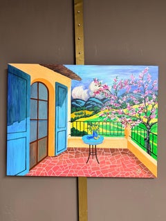 "Terrace with Almond Blossoms."