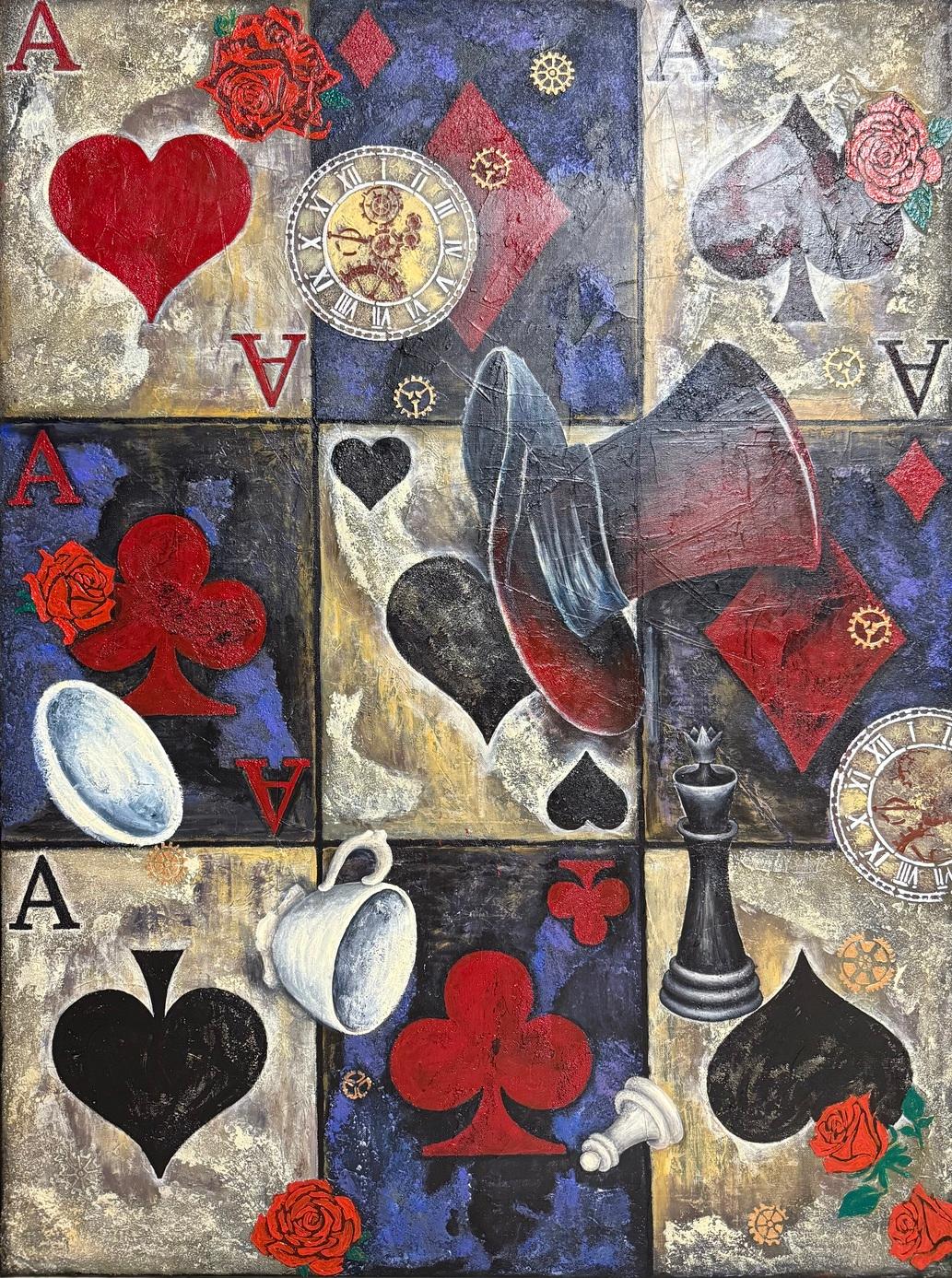 Esta vibrante obra de arte es una cuadrícula de 36 cuadrados, cada uno con un diseño de corazón distinto, que celebra la diversidad en la unidad. Los corazones varían en color, dibujo y textura, creando una sinfonía visual de arte que capta la