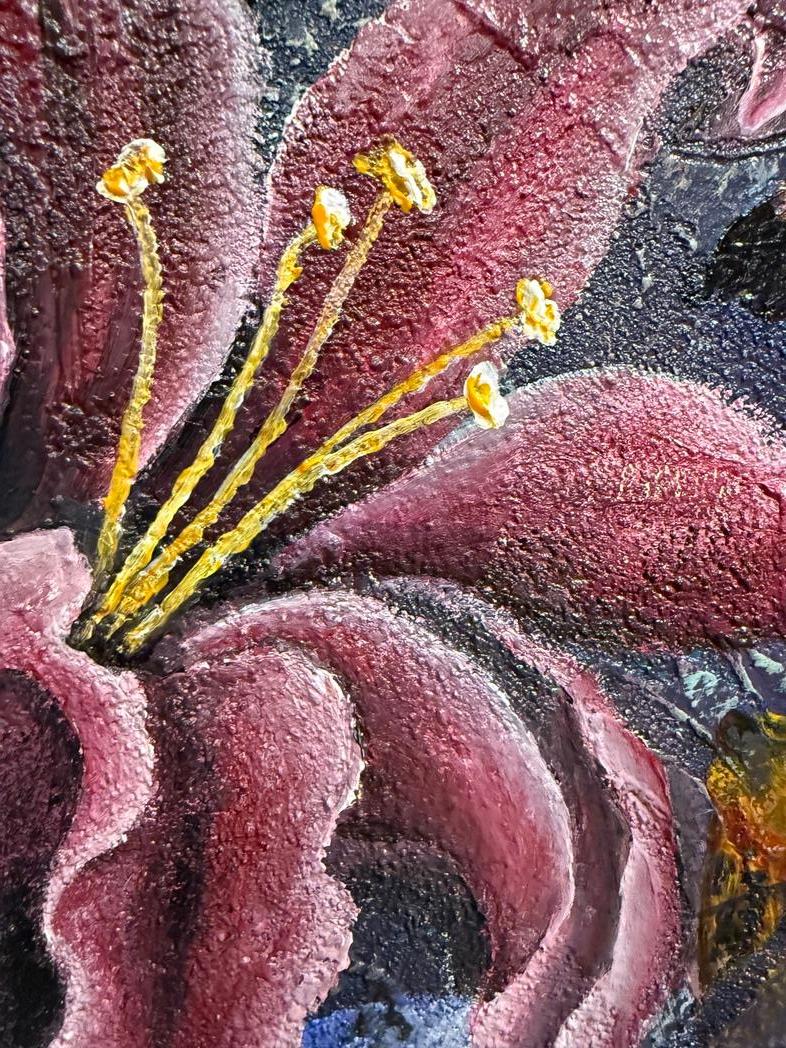 Whispers of Bloom - Abstract Impressionist Painting by Evgeniya Brits