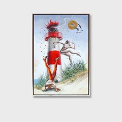 Figuratives Kunstwerk des magischen Realismus, „Grace (Der Turm)“ von Evgeniya Golik