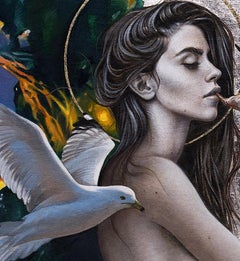 Magic Realism Figurative Artwork, "Leave No Trace (The Fool)" by Evgeniya Golik
