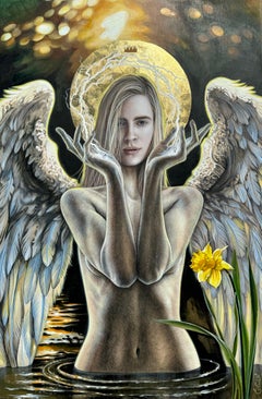 Used Magic Realism Figurative Artwork, "Temperance" by Evgeniya Golik