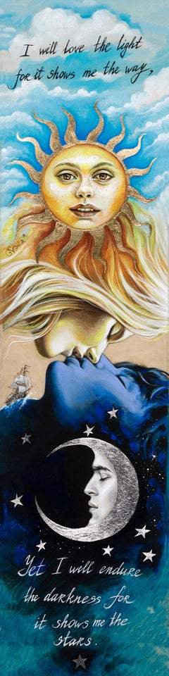 Magic Realism Figurative Artwork, "The Kiss" by Evgeniya Golik
