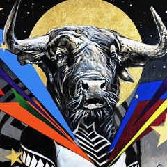 Magic Realism Figurative Artwork, "Minotaur" by Evgeniya Golik