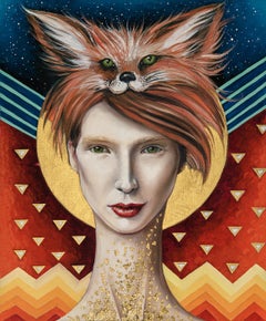 Magic Realism Figurative Artwork, "Fantastic Fox" by Evgeniya Golik