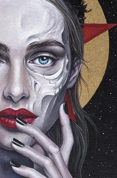 Surrealist Acrylic Portrait Painting, "Opium" by Evgeniya Golik