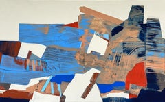 Nautic - Peinture acrylique géométrique abstraite