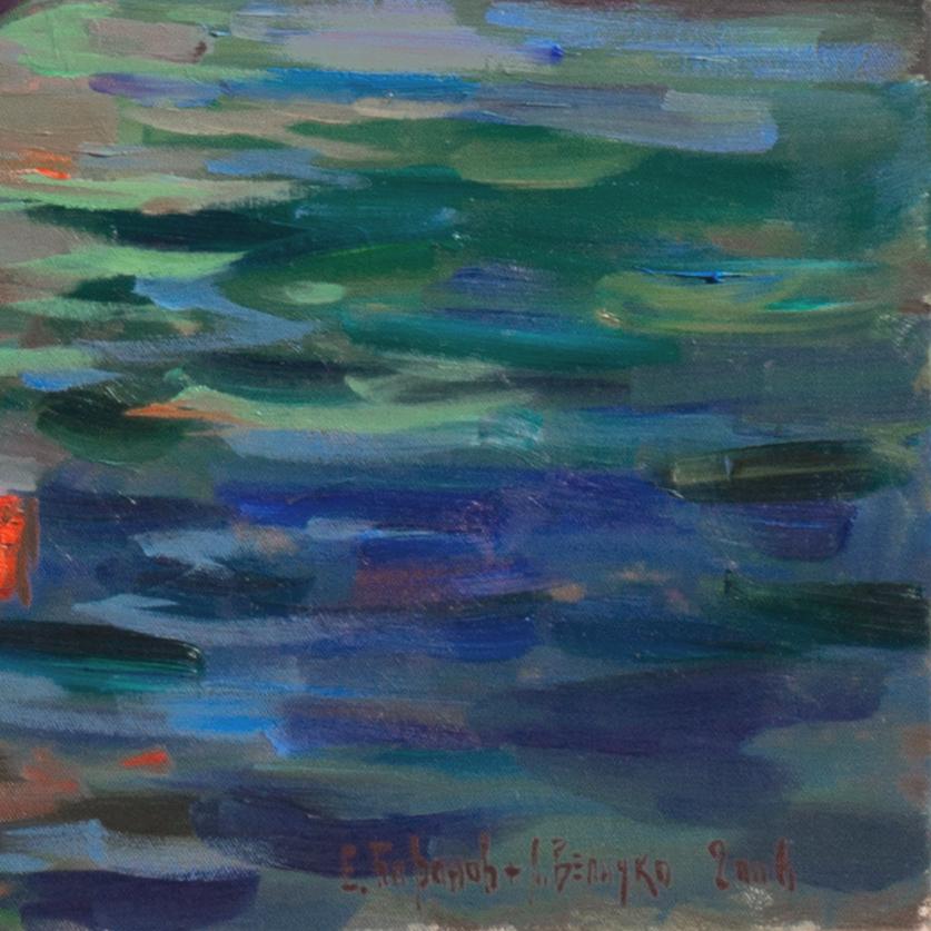 'Bal Masque, Venice', Venetian Vedute, Santa Maria della Salute, Masquerade, Oil - Painting by Evgeny & Lydia Baranov