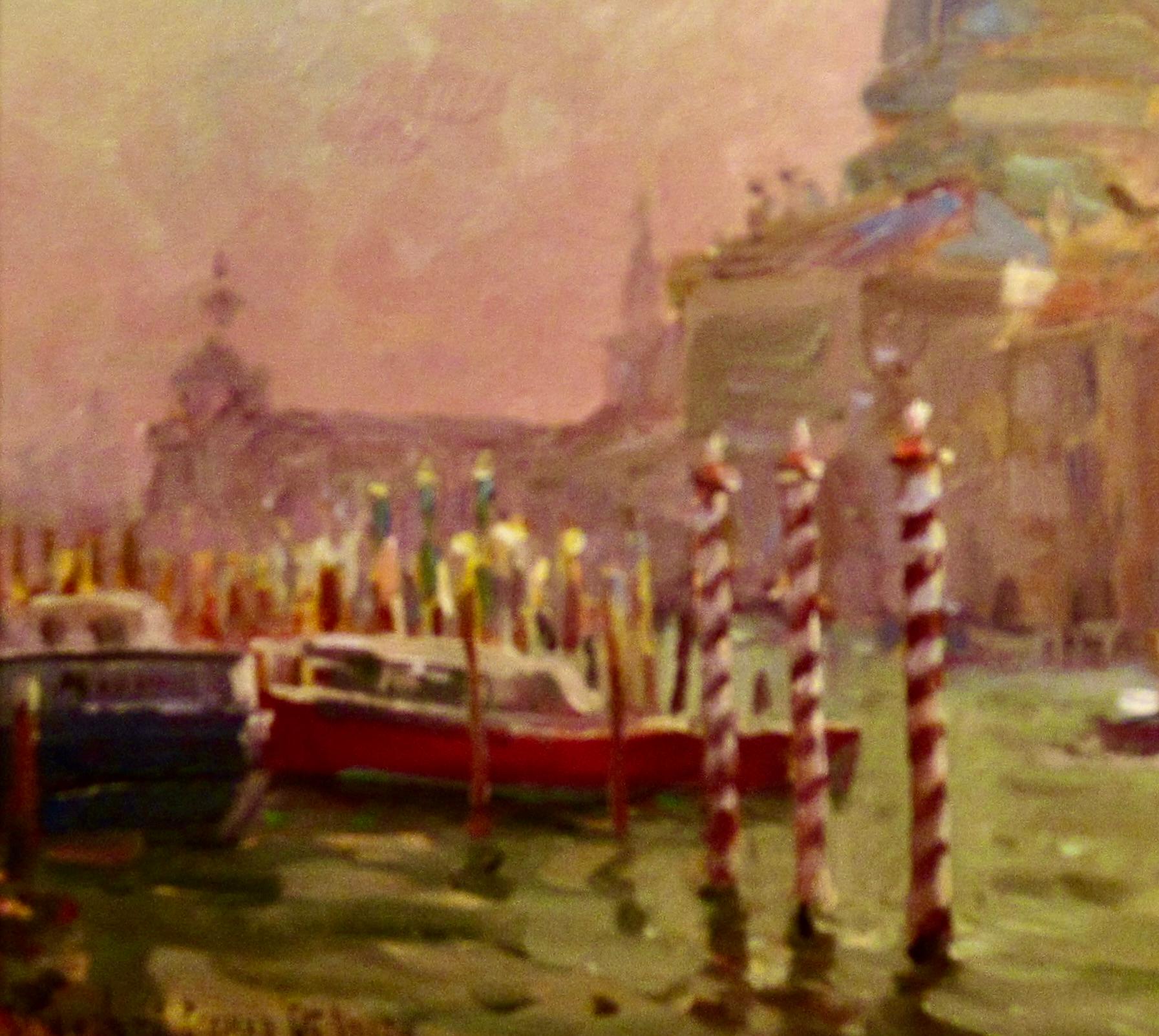 Venezia (Della Salute in Morning Haze) - Impressionist Painting by Evgeny & Lydia Baranov