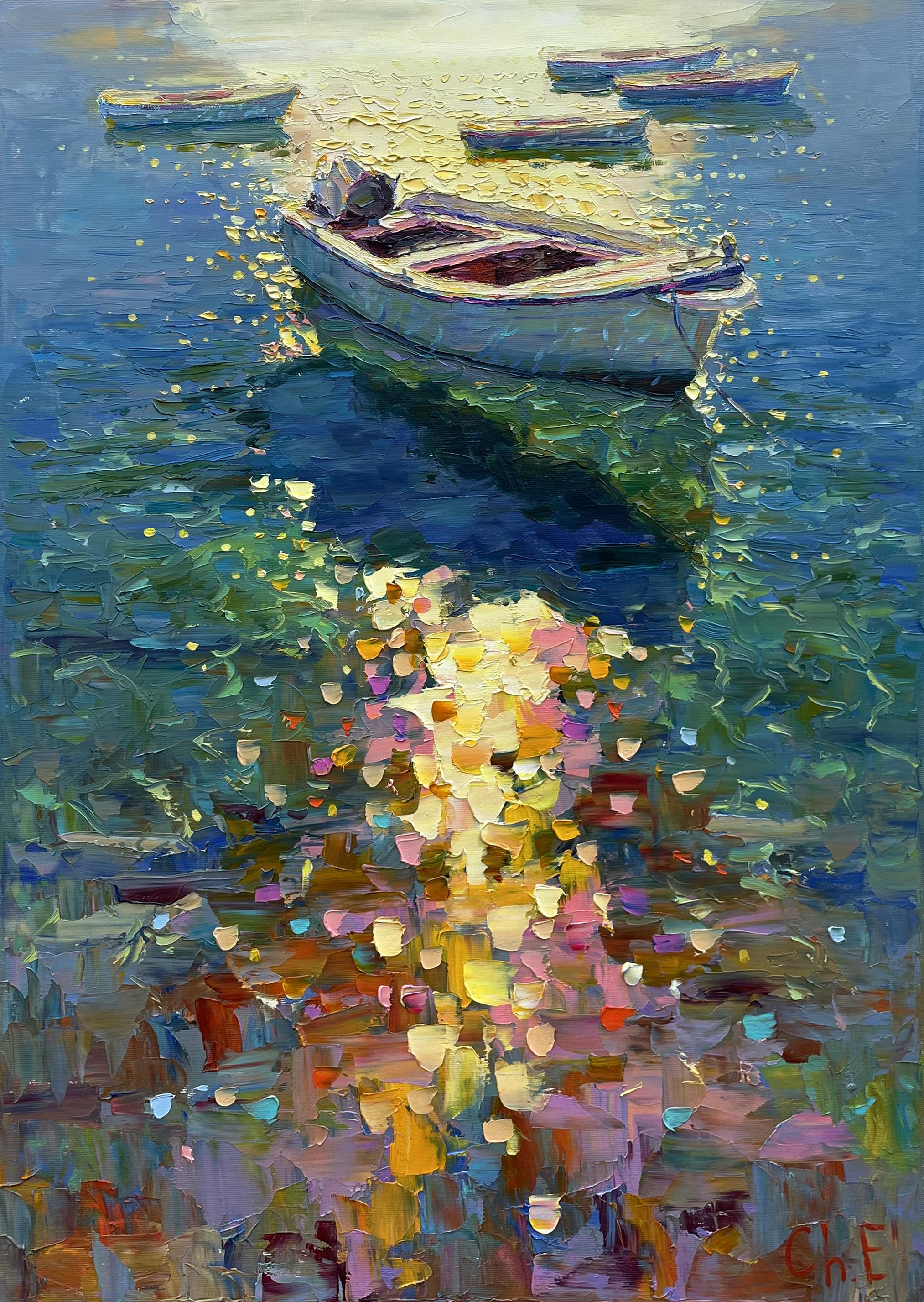 "Boat at dawn"