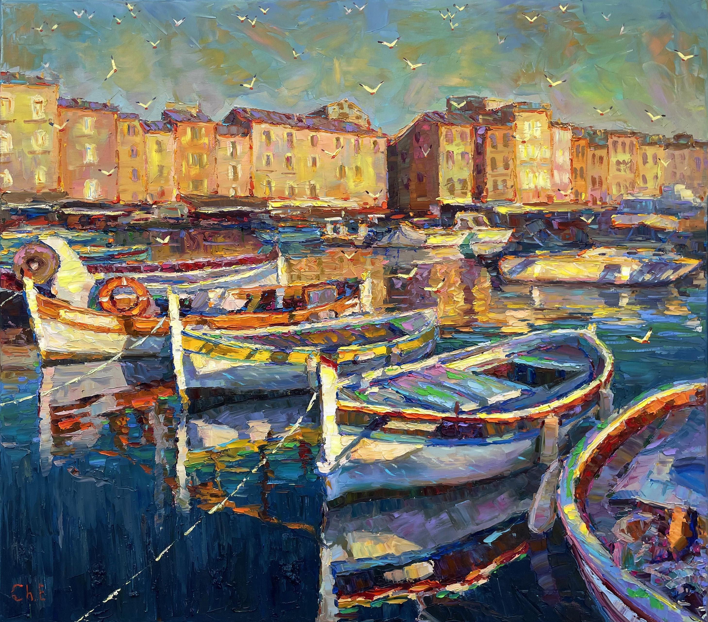"Boats at the pier"