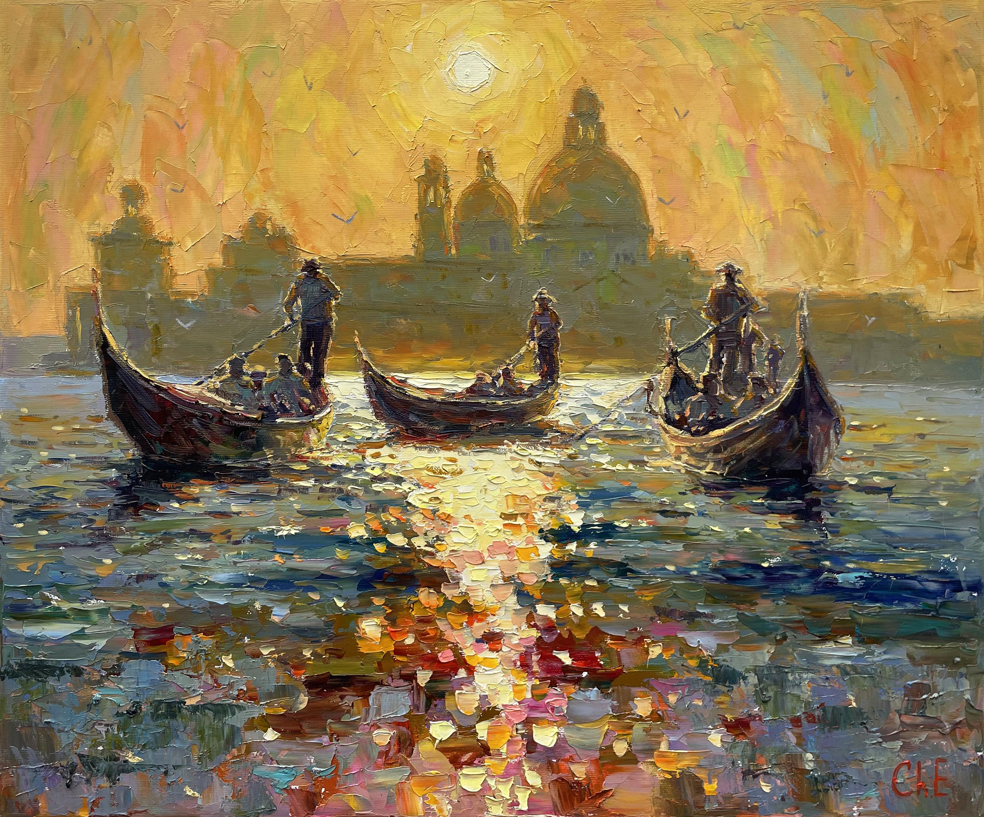 Landscape Painting di Evgeny Chernyakovsky - "Alba"
