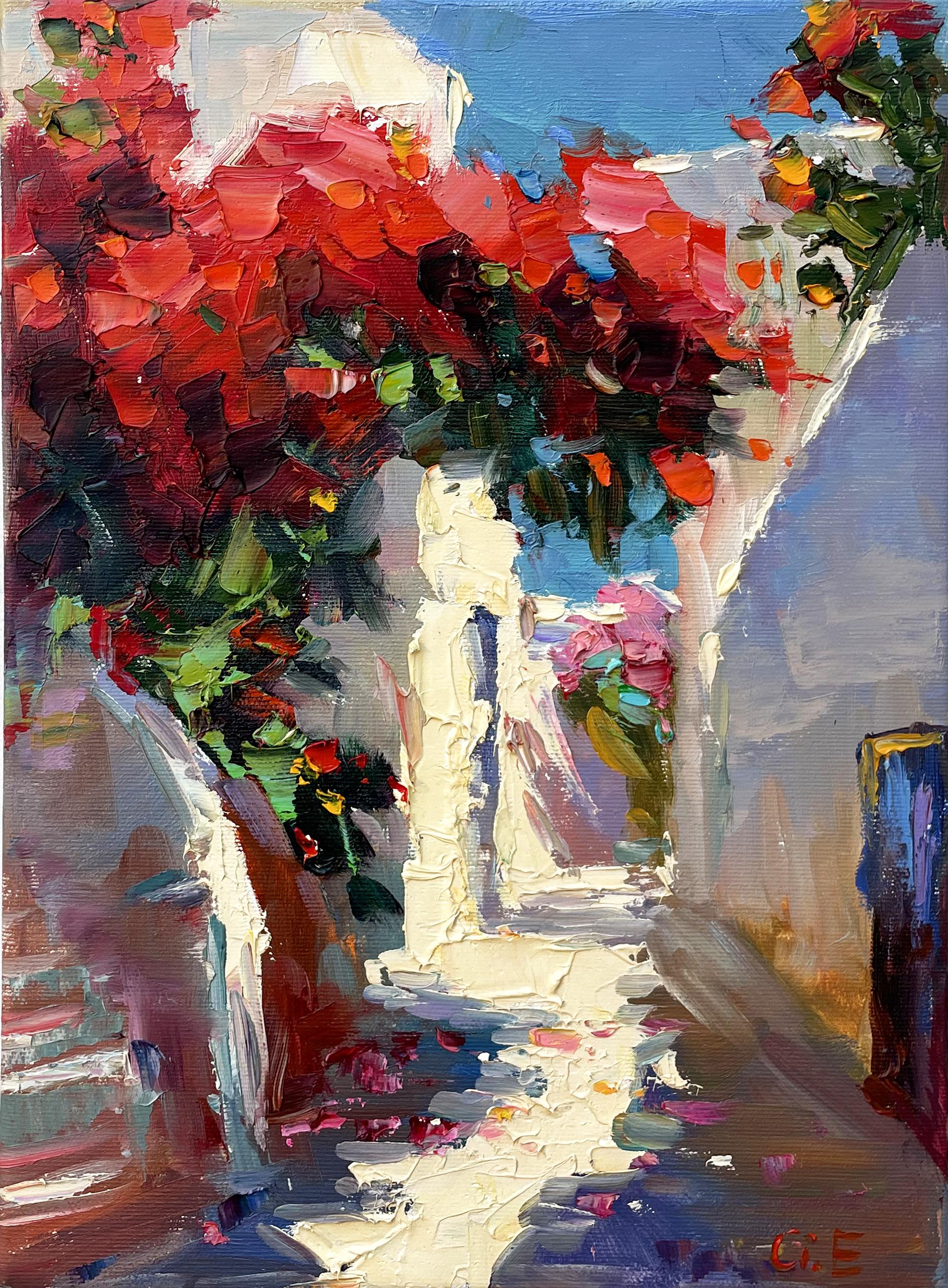 Evgeny Chernyakovsky Landscape Painting - "Greek courtyard"