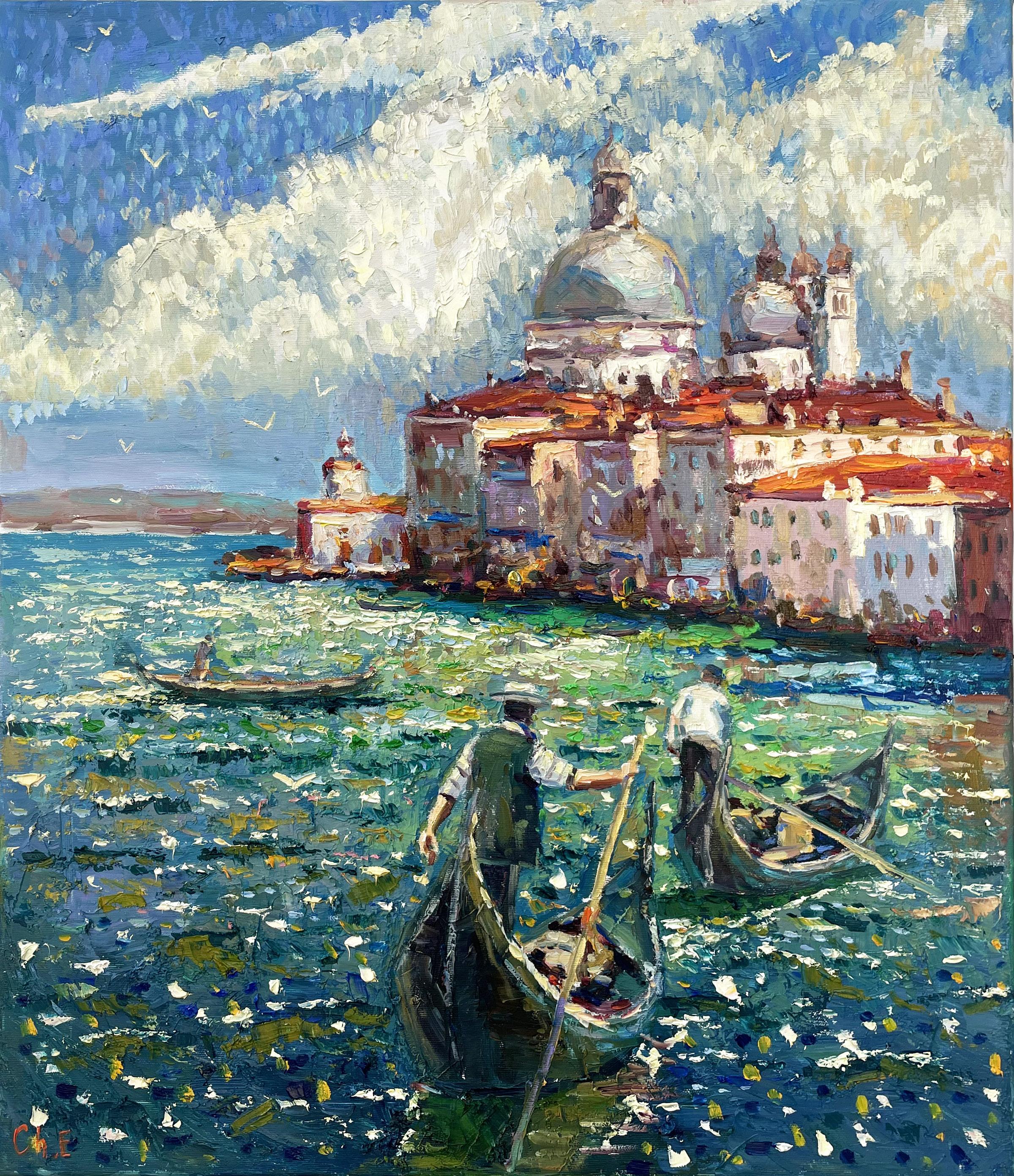 Evgeny Chernyakovsky Landscape Painting - "Morning in Venice"