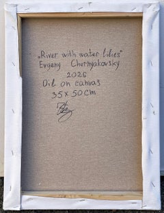 River with water lilies
