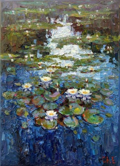 "Rivière avec nénuphars