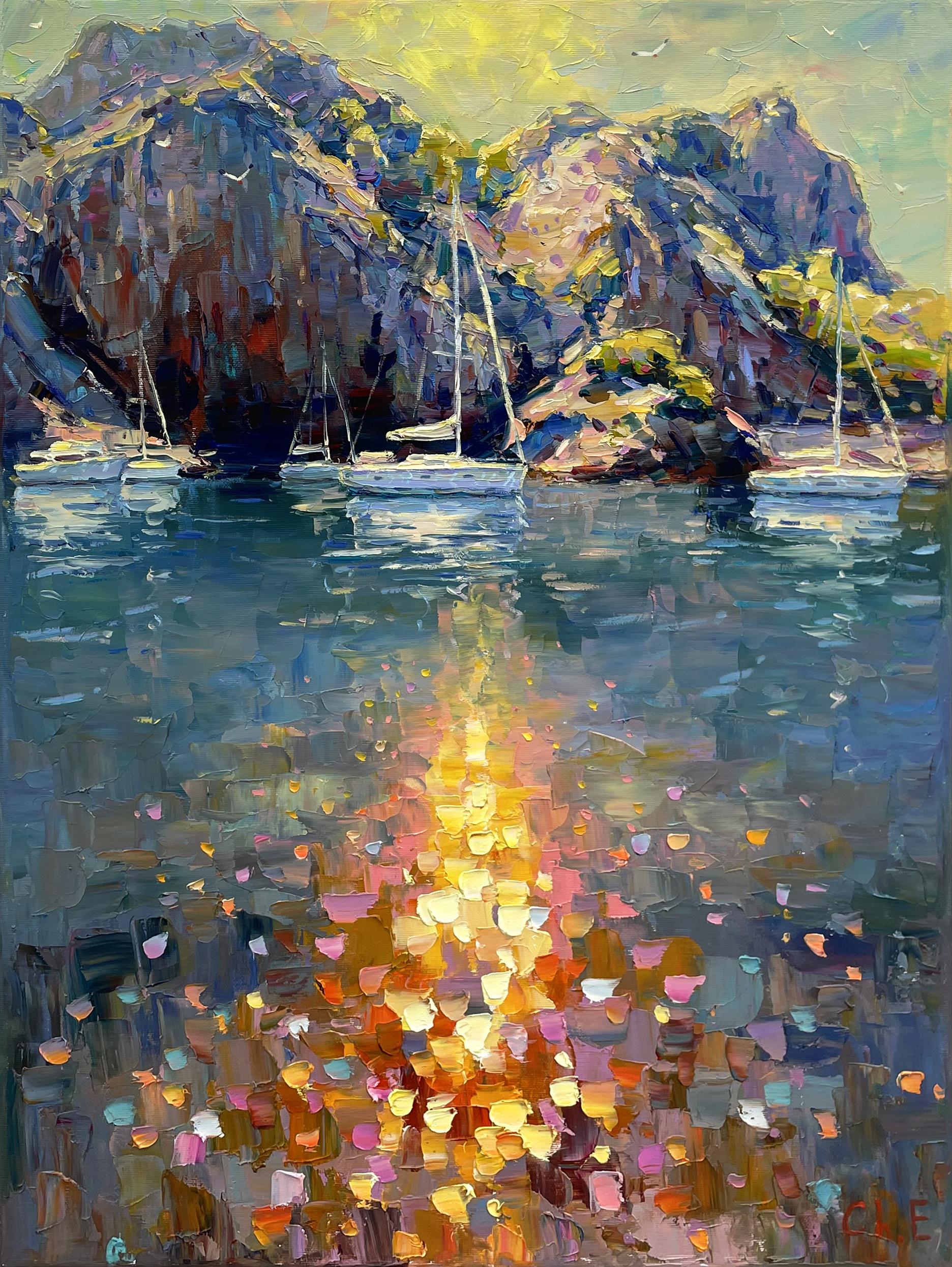 Evgeny Chernyakovsky Landscape Painting - "Shimmering water"